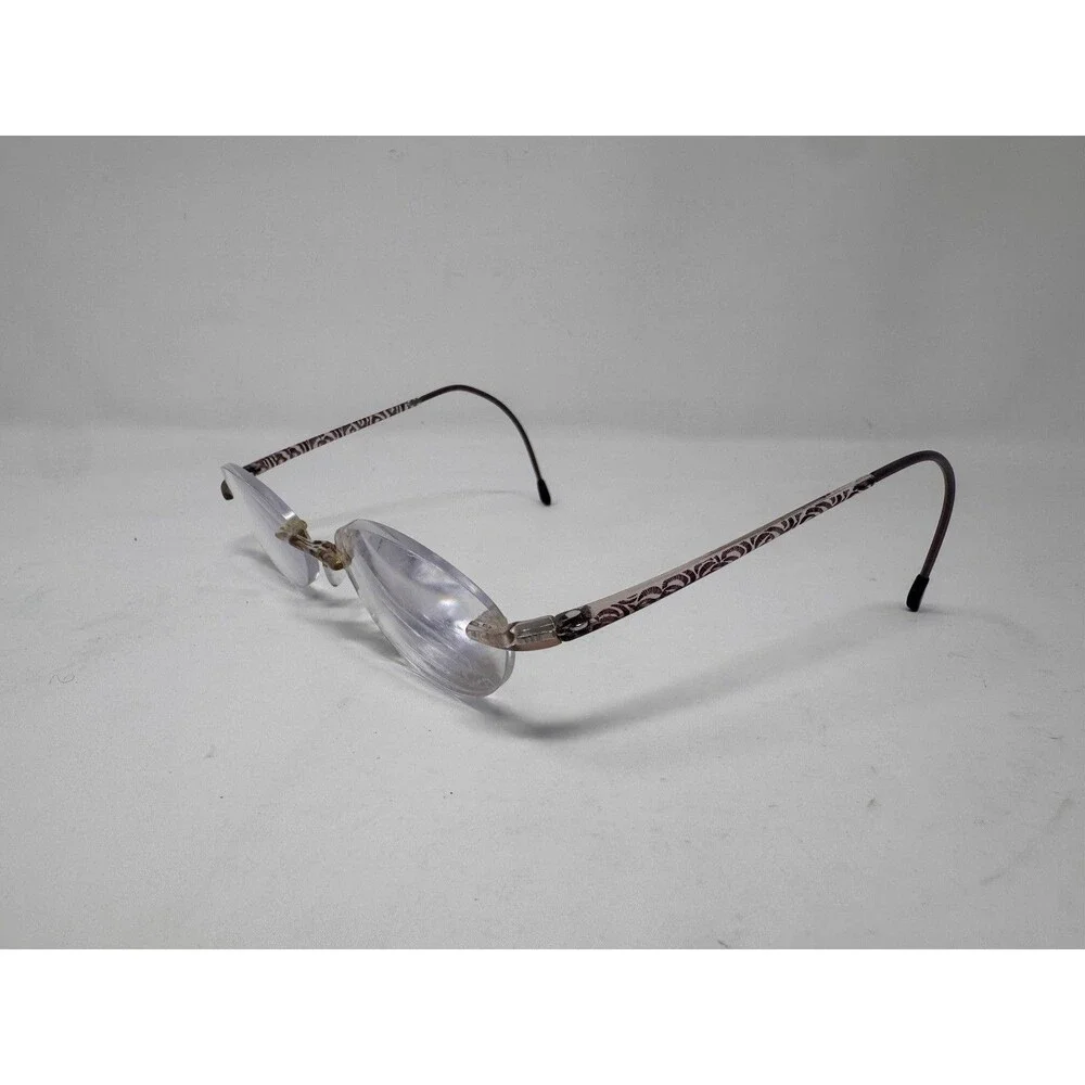 Silhouette SPX 1520 Pink Brown Rimless Eyeglass Frames 50-21-135 Austria Made